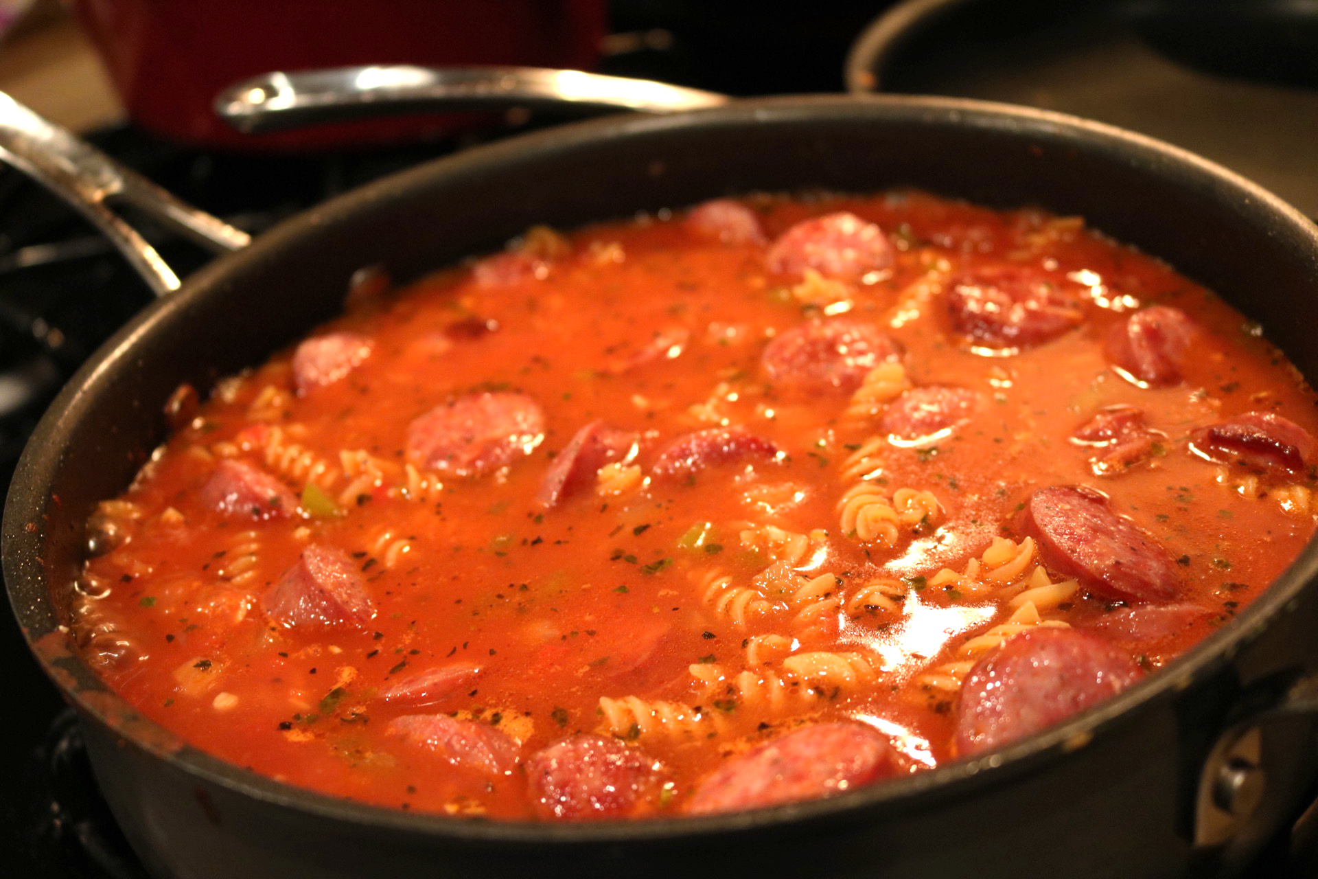 sausage pasta process