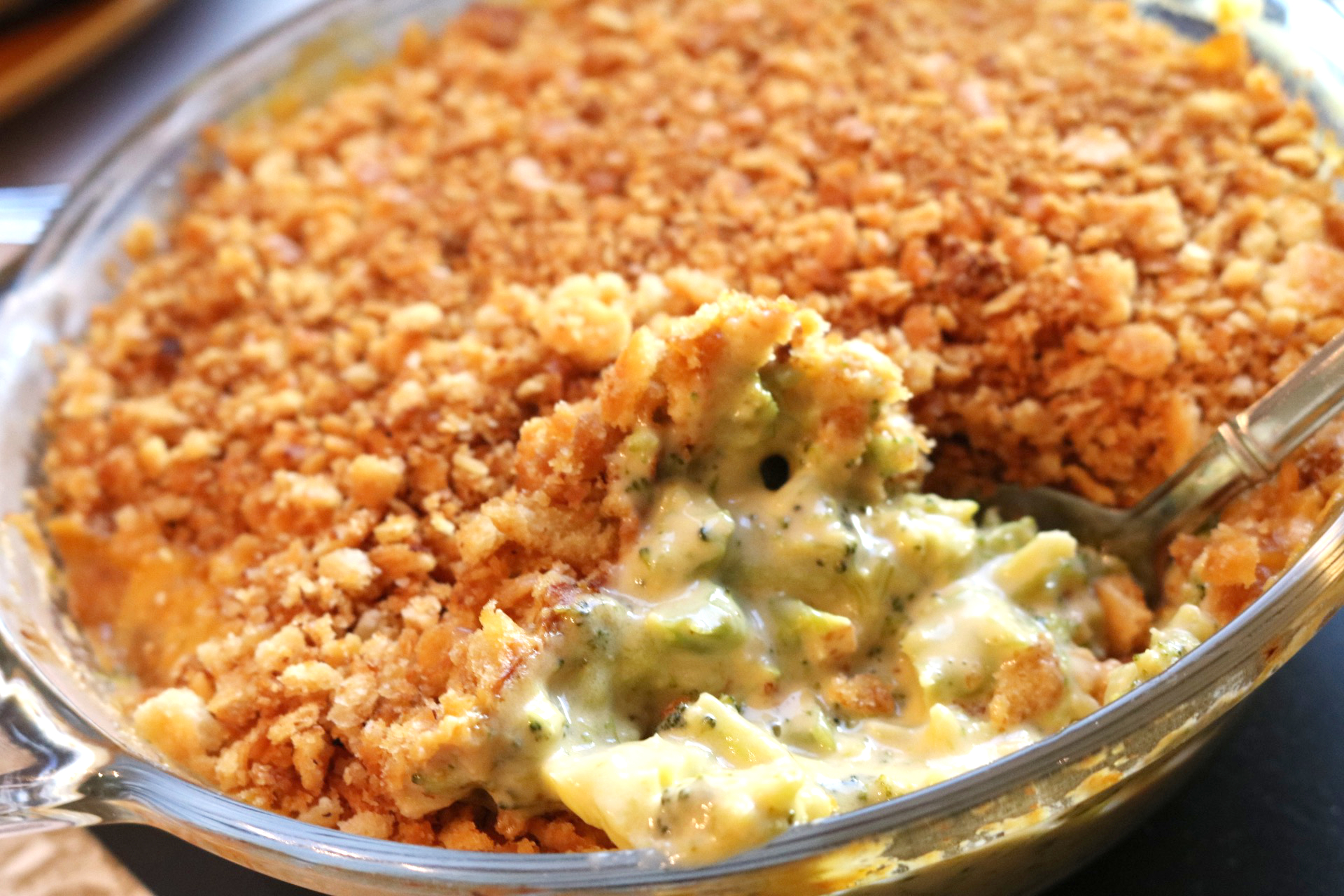 broccoli rice cheese whiz casserole