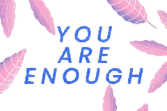 you-are-enough-pink-leaf