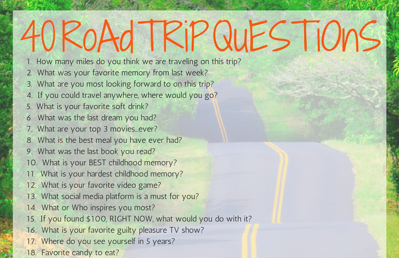 101 Fun and Random Road Trip Questions To Uncover Your Friend's