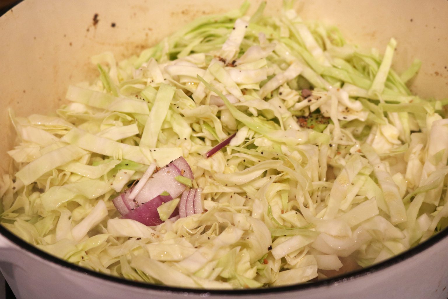 Braised Cabbage, Sausage & Potatoes